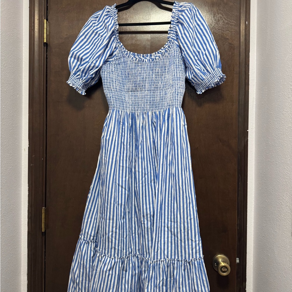 Hill House Nap Dress - Blue and White Striped Maxi Dress